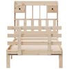 vidaXL Lit biblioth&egrave;que sans matelas 90x190 cm bois de pin massif