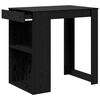 vidaXL Table de bar Ch&ecirc;ne noir 102 x 70 x 103,5 cm Bois d'ing&eacute;nierie