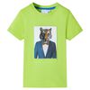 vidaXL T-shirt pour enfants avec manches courtes vert citron 116