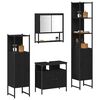 vidaXL Ensemble de mobilier de salle de bain 4 pcs Ch&ecirc;ne noir