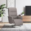 vidaXL Fauteuil inclinable avec repose-pieds taupe tissu