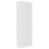 vidaXL Biblioth&egrave;que &agrave; 5 niveaux Blanc 60x24x175 cm Bois d&rsquo;ing&eacute;nierie