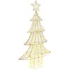 vidaXL Sapin de No&euml;l 160 LED Blanc chaud 151 cm PET