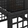 vidaXL Salon de jardin d'angle 3 pcs avec coussins noir r&eacute;sine tress&eacute;e