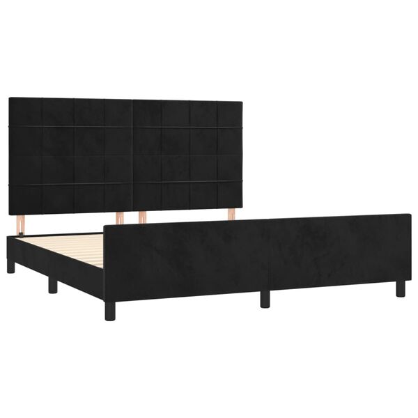 vidaXL Cadre de lit sans matelas noir 160x200 cm velours