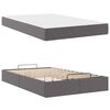 vidaXL Cadre de lit avec matelas avec matelas 2 pcs Gris PVC