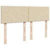 vidaXL Sommier &agrave; lattes de lit avec matelas Cr&egrave;me 160x200 cm Tissu