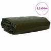 vidaXL B&acirc;che 650g / m&sup2; Vert olive 1,5 x 10 m