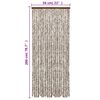 vidaXL Rideau anti-mouches taupe et blanc 56x200 cm chenille