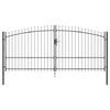 vidaXL Porte Double Woerden Gris 400 x 224,5 cm Acier