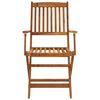 vidaXL Ensemble &agrave; manger de jardin pliable 7 pcs bois d'acacia solide