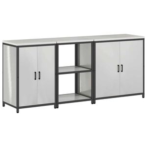 vidaXL Ensemble de rangement cuisine 3 pcs Argent&eacute; Acier inoxydable