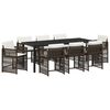 vidaXL Ensemble de salle &agrave; manger pour jardin 9 pc Marron polyrotin
