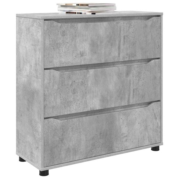 vidaXL Armoire de rangement Gris b&eacute;ton 80 x 31 x 81 cm