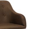 vidaXL Chaises pivotantes &agrave; manger lot de 4 marron tissu