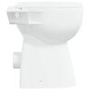 vidaXL Toilette sans rebord 7 cm hauteur suppl&eacute;mentaire Abattant amorti C&eacute;ramique blanche