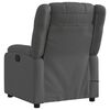 vidaXL Fauteuil inclinable de massage gris fonc&eacute; tissu