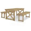 vidaXL Ensemble à manger de jardin 3 pcs Bois de pin imprégné