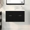 vidaXL Cabinet de salle de bain Chêne noir 80 x 38,5 x 46 cm