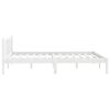 vidaXL Cadre de lit sans matelas blanc bois massif 140x200 cm