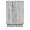 vidaXL Cabinet de chevet avec tiroir 2 pcs Gris 50 x 34,5 x 50 cm.