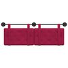 vidaXL T&ecirc;te de lit suspendue Bordeaux 130 x 55 x 5 cm Velours