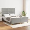 vidaXL Cadre de lit sans matelas gris clair 140x190 cm tissu