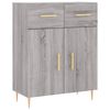 vidaXL Buffet haut Sonoma gris 69,5x34x180 cm Bois d'ing&eacute;nierie