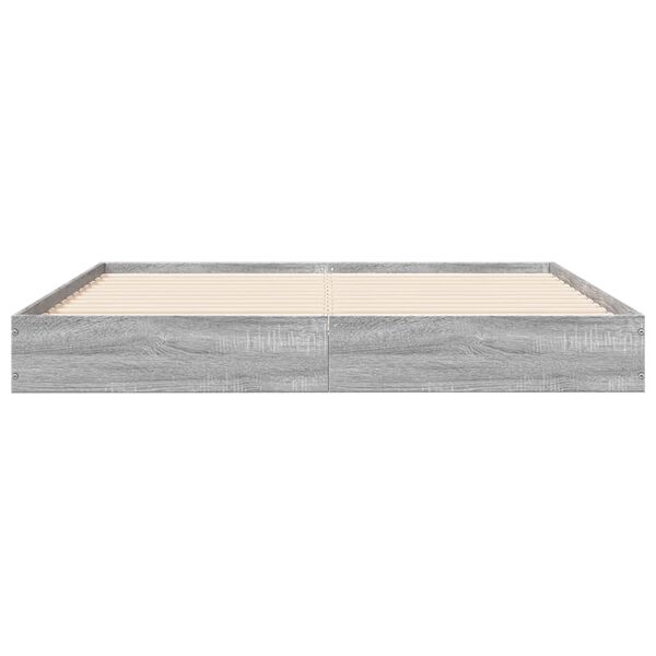 vidaXL Cadre de lit sans matelas sonoma gris 120x200cm bois ingénierie