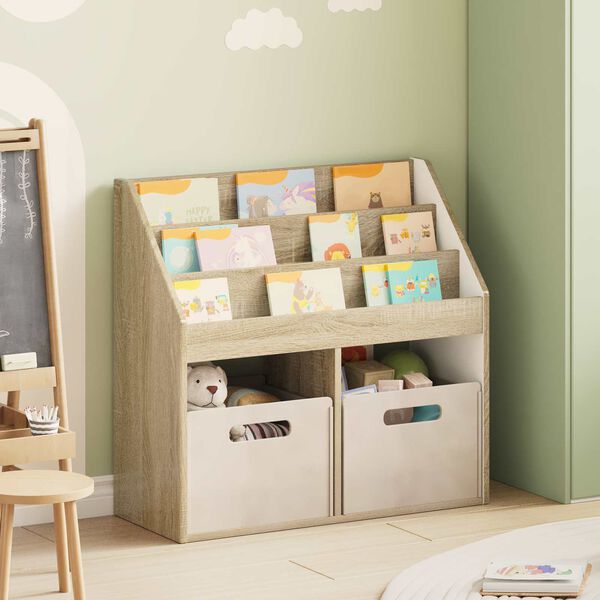 vidaXL Biblioth&egrave;que pour enfants Ch&ecirc;ne Sonoma 72,5 x 29,5 x 69 cm