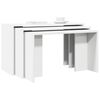 vidaXL Tables gigognes 3 pcs blanc bois d'ing&eacute;nierie