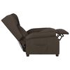 vidaXL Fauteuil inclinable Marron fonc&eacute; Tissu