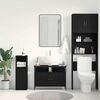 vidaXL Meuble de Lavabo de Salle de Bain Ch&ecirc;ne noir 80 x 30 x 60 cm