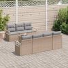 vidaXL Ensemble de canap&eacute; de jardin 8 pcs Beige, Gris 55 x 55 x 37 cm
