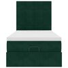 vidaXL Cadre de lit ottoman avec matelas vert fonc&eacute; 80x200 cm velours