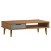 vidaXL Table basse MOLDE Marron 100x55x31 cm Bois de pin massif