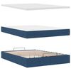 vidaXL Lit ottoman avec matelas et LED bleu 140x190 cm tissu
