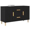 vidaXL Buffet ch&ecirc;ne noir 100x36x60 cm bois d'ing&eacute;nierie