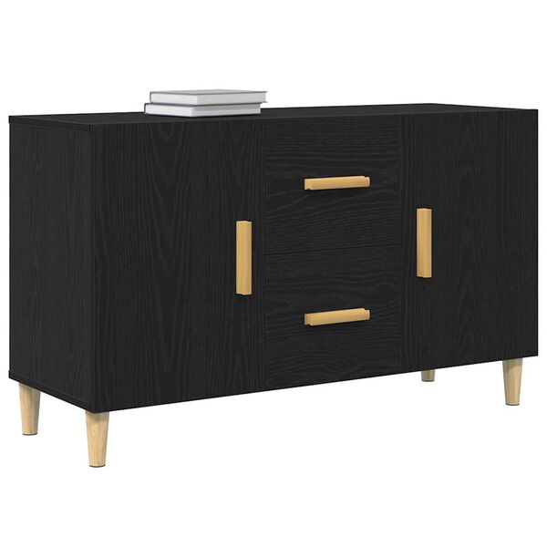 vidaXL Buffet ch&ecirc;ne noir 100x36x60 cm bois d'ing&eacute;nierie