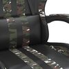 vidaXL Chaise de jeu avec repose-pied Noir et camouflage Similicuir