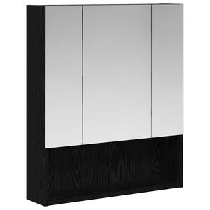 vidaXL Armoire Miroir de Salle de Bain Ch&ecirc;ne noir 60 x 14.5 x 70 cm