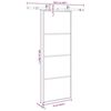 vidaXL Porte coulissante avec kit de quincaillerie 76x205 cm Verre ESG
