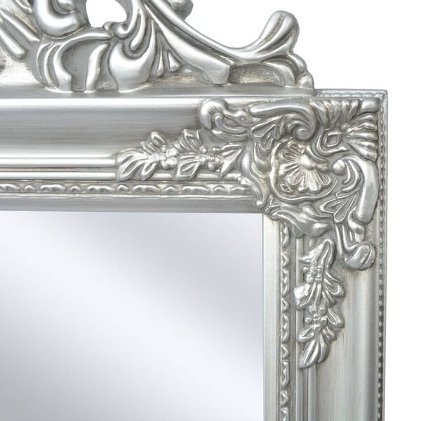 vidaXL Miroir sur pied Style baroque 160x40 cm Argent&eacute;