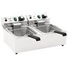 vidaXL Friteuse double &eacute;lectrique Acier inoxydable 20 L 6000 W