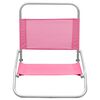 vidaXL Chaises de plage pliables lot de 2 Rose Tissu