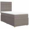 vidaXL Sommier &agrave; lattes de lit avec matelas Taupe 80x200 cm Tissu