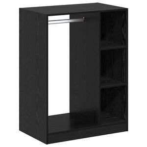 vidaXL Armoire avec &eacute;tag&egrave;re avec stockage Ch&ecirc;ne noir 77 x 48 x 102 cm