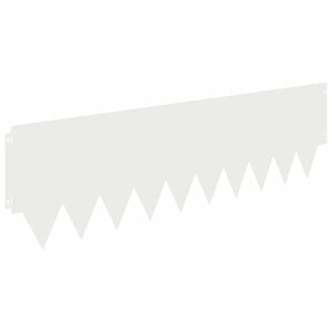 vidaXL Bordure de Pelouse 10 pcs 103 x 30 cm m&eacute;tal Blanc