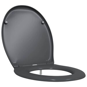 vidaXL Si&egrave;ge de toilette Anthracite 44,8 x 37,3 x 4,2 cm Duroplast