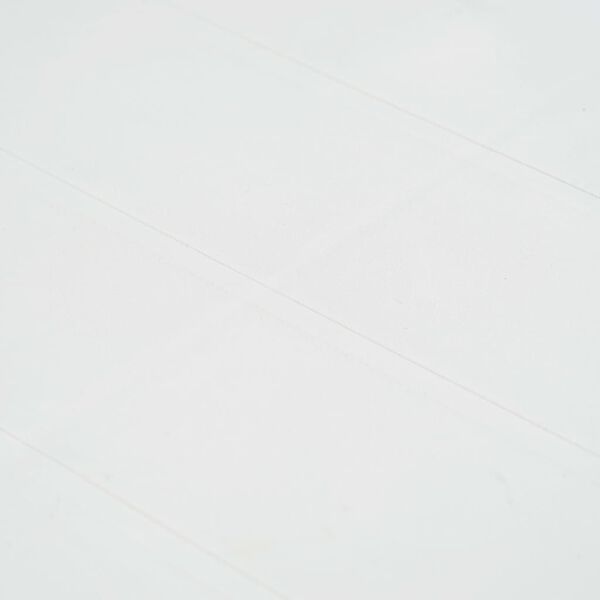 vidaXL Table de jardin Blanc 220x90x72 cm Plastique Aspect de rotin